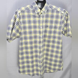 Ariat Pro Series Plaid Button Down Westerncore Short Sleeve, Size Large